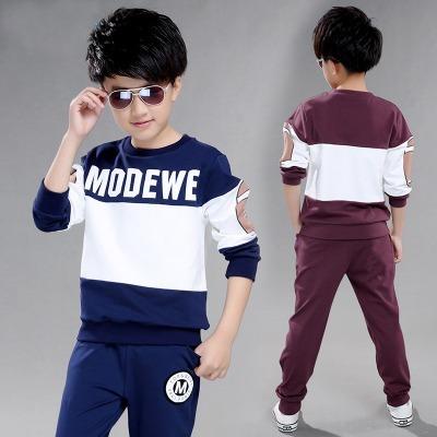 China 2021 Wholesale spring and autumn round neck boy handsome slim handsome sports suit breathable for sale