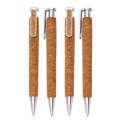 China Hot Sales Cork Pen Promotional Pen , Cork Ballpoint Pen With Eco - Friendly Pens For Chrom for sale