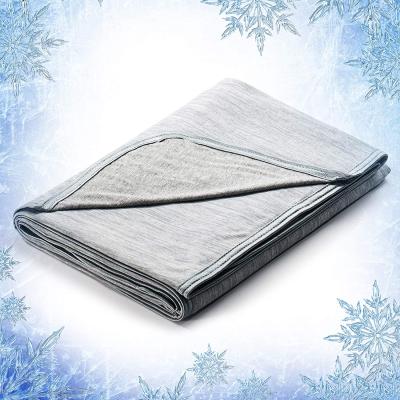 China Cooling Throw Cooling Blanket For Couch , Arc-Cold 0.4 Japanese Q-Max Cooling Fibers Absorb Body Heat 100% Cotton Backing Summer Blanket for sale