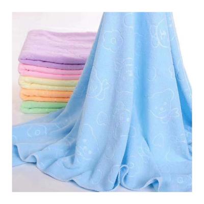 China 70*140 printing microfiber child safe wholesale bath towel in common ready goods for sale