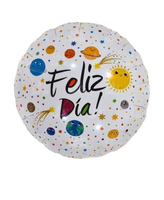 China Spanish 18 d'espanol pulgadas de feliz de momento de feliz de redondo de Toy Globo de aluminio gift party decoration globos for sale