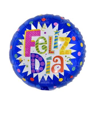 China Spanish 18 d'espanol pulgadas de feliz de momento de feliz de redondo de Toy Globo de aluminio gift party decoration globos for sale