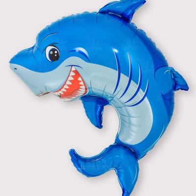 China 2022 Gift Toy Ocean Series Whale Shark Sea Lion Lanternfish Birthday Decoration Balloons Foil Balloon Blue Helium Party Needs for sale