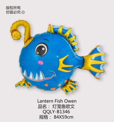 China 2022 Gift Toy Ocean Series Whale Shark Sea Lion Lanternfish Birthday Decoration Balloons Foil Balloon Blue Helium Party Needs for sale