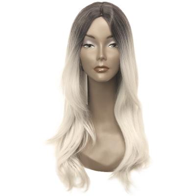 China Silky Straight Straight Wave Hair Synthetic Hair Wigs With Highlights Ombre Colored Synthetic Wigs Lace Front Wigs For Women Party for sale