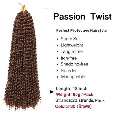 China Messy Twist Hair Water Wave Crochet Braiding Hair Goddess Locs Braids Bohemian With Pre-looped Water Wave Ombre Boho Box Synthetic 18 Curly Twist Hair Ombre Make crochet braiding hair for sale