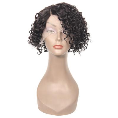 China Wholesale Water Wave Cuticle Aligned Unprocessed Brazilian Hair Water Wave Lace Front Wigs 13x1curly Pixie Cut Short Water Wave Hair for sale