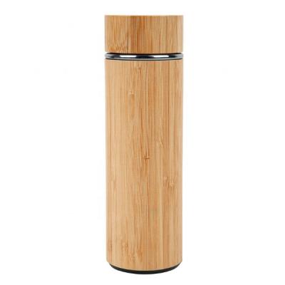 China 500ml Viable BPA Free White Color Vacuum Bottle Bamboo Bottle Eco Friendly Bio for sale