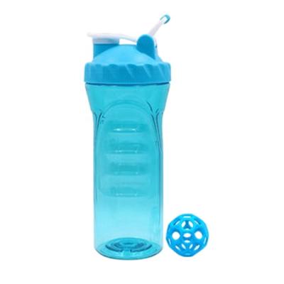 China Viable Tritan Sports Water Bottle Protein Shaker Bottle With Plastic Mixing Ball for sale