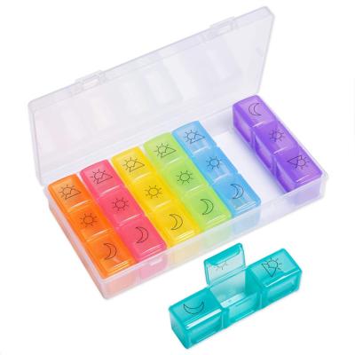 China With Lid Mini Portable Plastic Pill Organizer Pill Box For Daily Use And Travel for sale