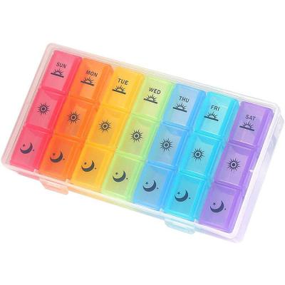 China With Lid Mini Portable Plastic Pill Organizer Pill Box For Daily Use And Travel for sale