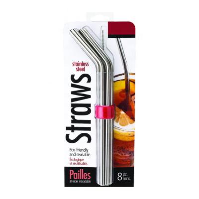 China Sustainable Custom Metal Straw Set With Various Packing Options, Metal Straw Set For Metal Tumbler for sale