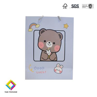 China Paper Gift Bag Kids Children Gift Bags Cute Printing For Birthday Favors Chocolate Toys for sale