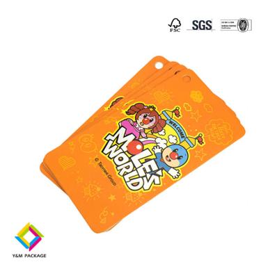 China Printing Name Logo Paper Garment Hangtag Labels Custom Clothing Hang Tags With String for sale