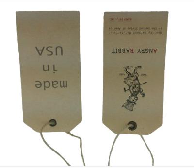 China Eco Friendly Brown Hang Tag Custom Kraft Paper Tags For Clothing Labels for sale