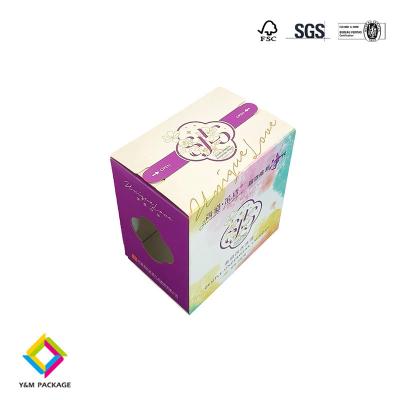 China Custom Luxury Soap Packaging Box Cardboard FSC Recycle With Window for sale