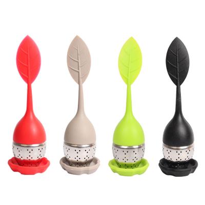 China Viable Custom Colored Food Grade Stainless Steel Silicone Tea Infuser for sale