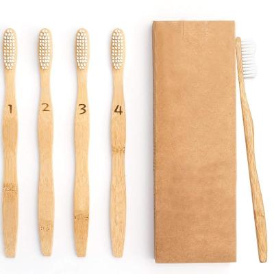 China Disposable high quality eco-friendly household natural bamboo toothbrush for sale