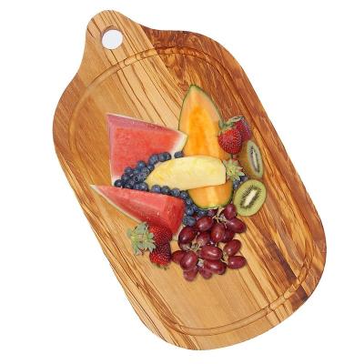 China Sustainable Customization Customized Natural Olive Wood Chopping Board for sale