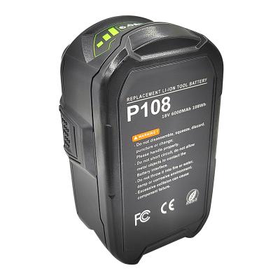 China Best Selling 18V 3Ah 4Ah P108 Replacement ABS Power Tool Battery For Ryobi Li Ion Rechargeable Battery for sale