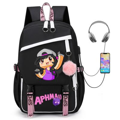 China Breathability and Weight Reduction Aph-mau Gac-ha Life Backpack Personalized Large Laptop Ipad Tablet Travel Black One Travel Bag for sale