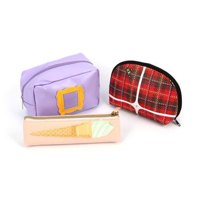 China Fashion Factory Wholesale Custom Various Styles Leather Toiletry Cosmetic Bags Travel Cosmetic Bag for sale