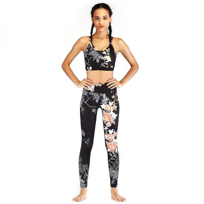 China Other Insist Hot Selling Quick-drying Printed Sports Bra New And One-Piece Suit Female Fitness Leggings Yoga Two-Piece Suit for sale