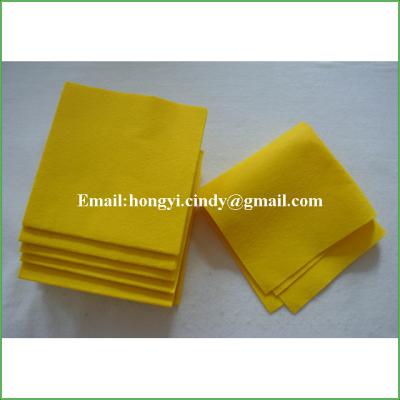 China Nonwoven Universal Super Absorbent Anti-bacteria Yellow Cloth , Yellow Cleaning Cloth for sale