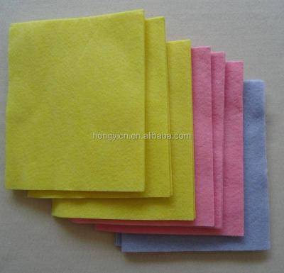 China Waterproof Yellow, Pink, Blue Needle Punched Nonwoven Viscous Wipes , Viscous Cleaning Wipes for sale