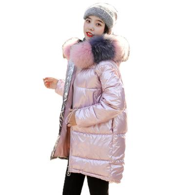 China Anti-wrinkle winter hot sale keep skin warm hooded smart ladies overcoat designs fur coat women for wholesales Cotton-padded clothes for sale