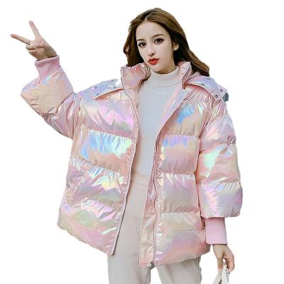 China New Winter Sustainable Glow Soft Oversized Casual Warm Sleeve Long Outwear Winter Down Clothes Girls Coat Zipper Women Jackets for sale