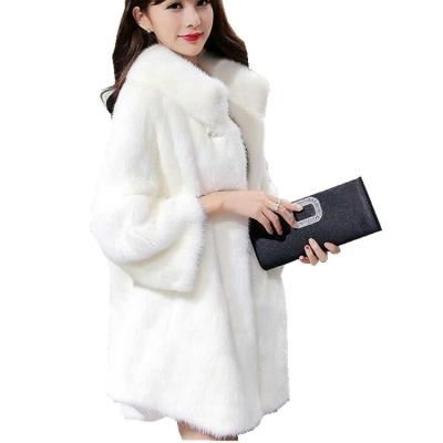 China Hot Selling Ladies Fashion Waterproof Warm Winter Thicken Long Coat Faux Fur Jacket Women Fox Fur Coat Best Selling for sale