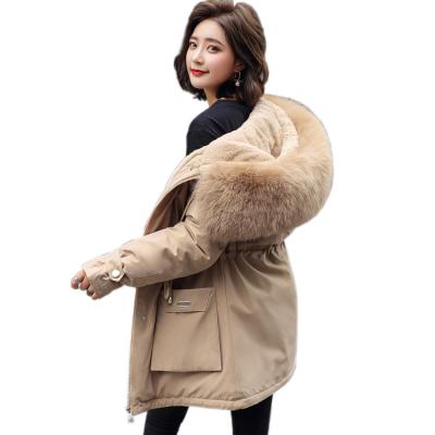 China Anti-Wrinkle 2020ladies Clothing Women Down Winter Jackets Warm Hooded Cotton-padded Thin Coats Women Long for sale