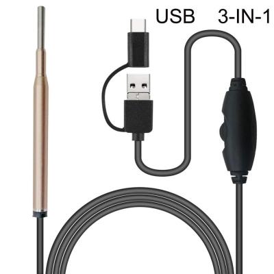 China 3 in 1 Wifi Ear Endoscope 3.9mm Radio Otoscope Endoscope Medical Cleaning Camera LMS-E140-1 for sale