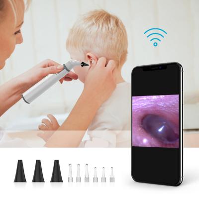 China Waterproof 8 LED wireless wifi light otoscope visual ear cleaning 8mm endoscope snake camera for sale