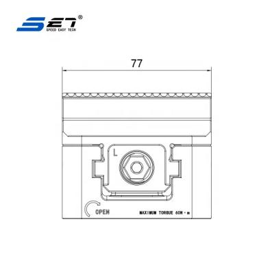 China Factory Positioning 52mm Single Point Clamp Hole Quick Throw Vise for sale