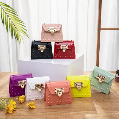 China 2022 New Arrival High Quality PVC Women's Purses Small And Cute Mini Handbag Lady Jelly Bags for sale