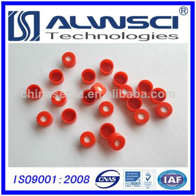 China 11mm Red Open Top PP Snap Cap with slited Septa for sale