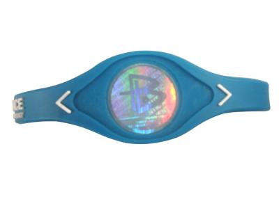 China Eco - Friendly Silicone Rubber Energy Sports Wristband Bracelet Using Meaningful Colors for sale