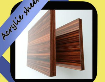 China 1mm Wood Grain PMMA Acrylic Sheet Cut To Size / Decorative Acrylic Sheets for sale