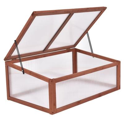 China Easily assembled outdoor Mini Greenhouse, wooden layers frame with bottom shelf for sale