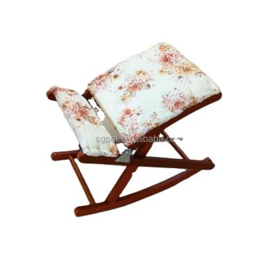 China (height) adjustable wooden indoor furniture, rocking footstool, adjustable foot stool for sale