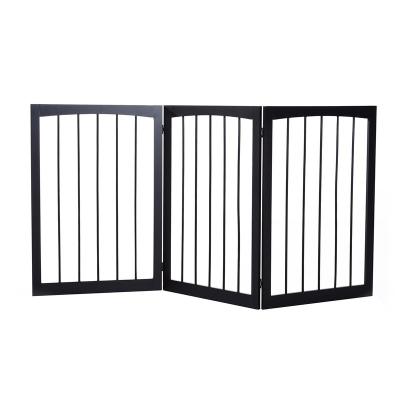 China Sustainable Wooden Pet Gate , Indoor Freestanding , Folding Dog Fence for sale