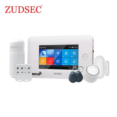 China Home Automation Security GSM/WiFi Anti-theft Wireless Burglar Alarm with APP Control and Touch Screen Panel for sale