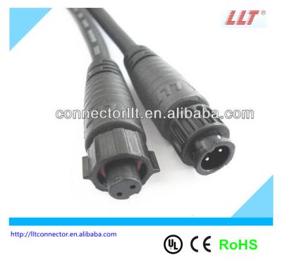 China Injection molded with M10 thread connector 2 pin for sale