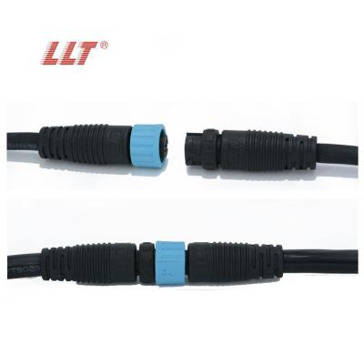 China Outdoor LED display/lighting LLT ip65 ip67 M12 3 cable 4 5 6 7 8pin wire waterproof outdoor plastic connector for sale