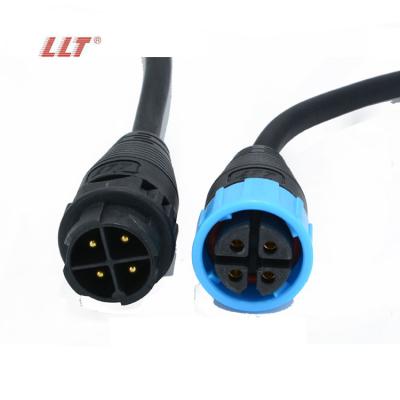 China Push Lock LLT 2 Connector 3 4 Pin IP67 M25 Quick Release 250v 30amp Waterproof Power Cord Connector for sale