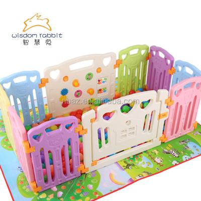 China Plastic 8+2 Flexible Musical Baby Playpen With Steering Wheel Kids Fence for sale