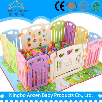 China Plastic European Style WL004 10+2 Safety Toddler Playpen For Sale for sale