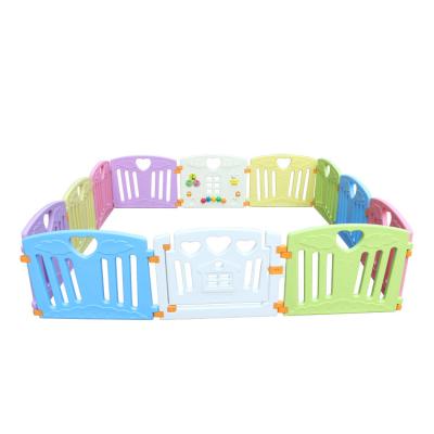 China Promotional High Quality Colorful Kids Playpen Plastic Toy 6+2 Baby Playpen for sale